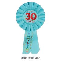 6 Pack Bulk 30th Birthday Thrilling Rosette