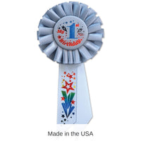 6 Pack Bulk My 1st Birthday Rosette - blue