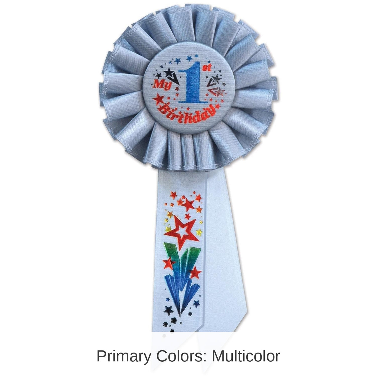 6 Pack Bulk My 1st Birthday Rosette - blue
