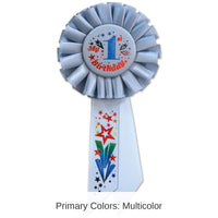 6 Pack Bulk My 1st Birthday Rosette - blue