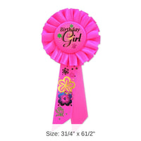 6 Pack Bulk Birthday Party Girl Rosette