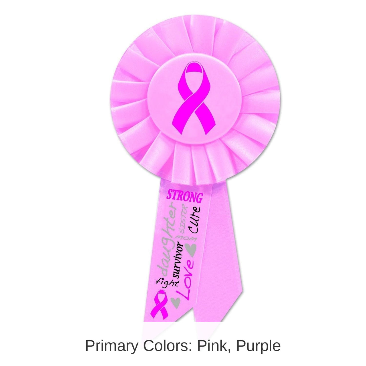 6 Pack Bulk Pink Ribbon Rosette