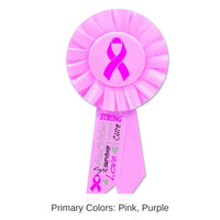 6 Pack Bulk Pink Ribbon Rosette