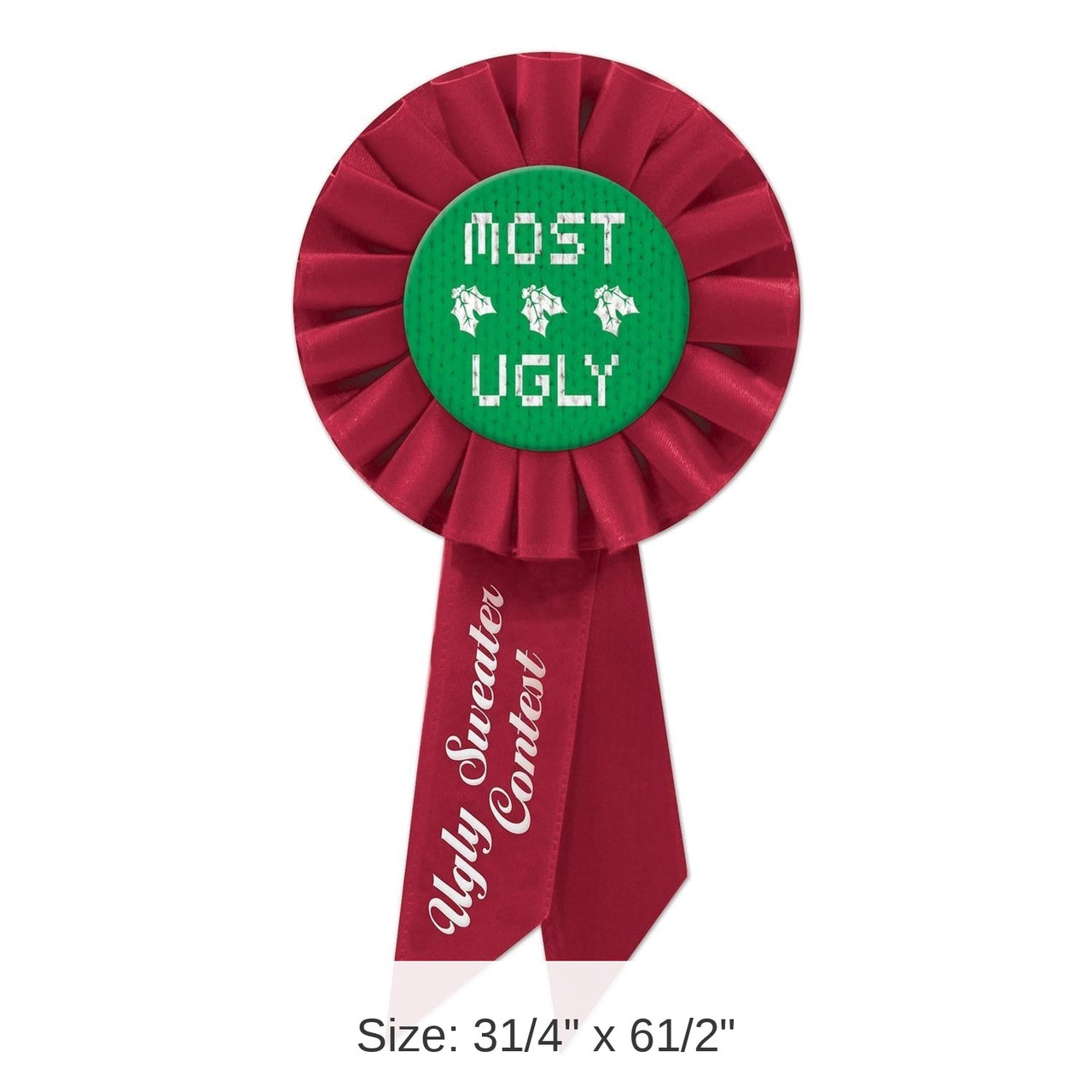 6 Pack Bulk Christmas Ugly Sweater Rosette
