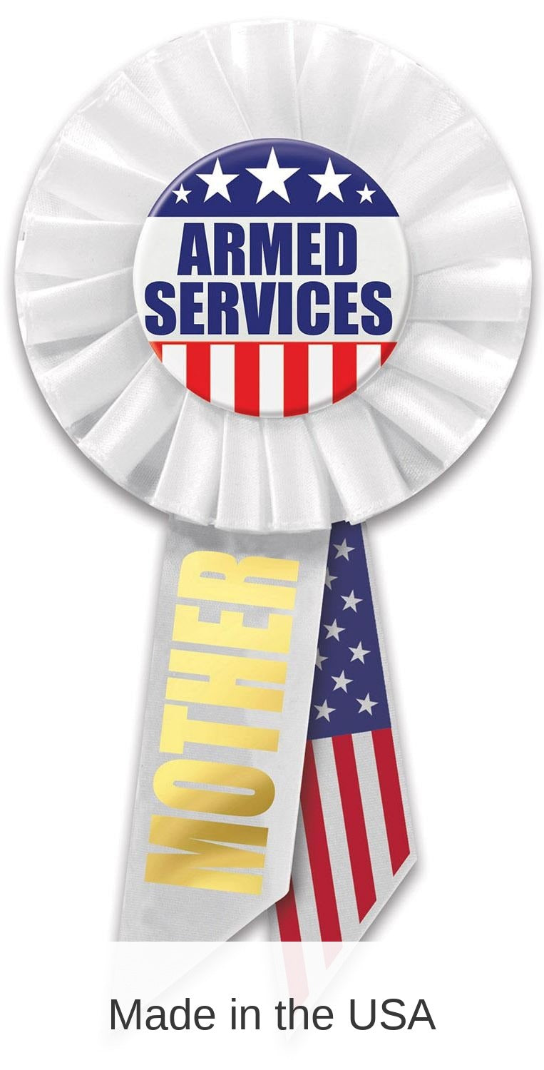 6 Pack Bulk Armed Services Mother Rosette