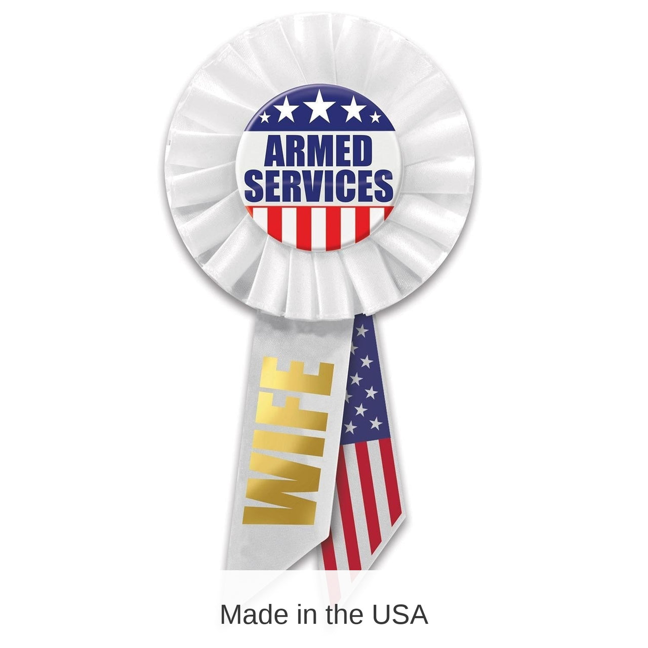 6 Pack Bulk Armed Services Wife Rosette