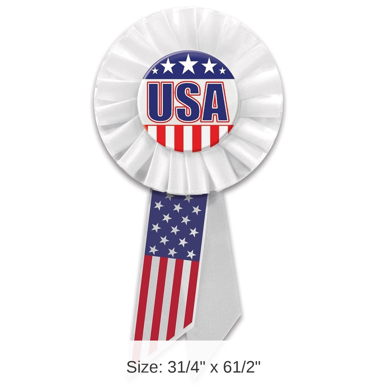 6 Pack Bulk USA Rosette- Red, White, and Blue