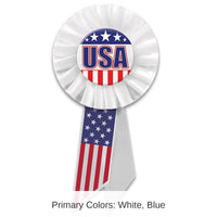 6 Pack Bulk USA Rosette- Red, White, and Blue