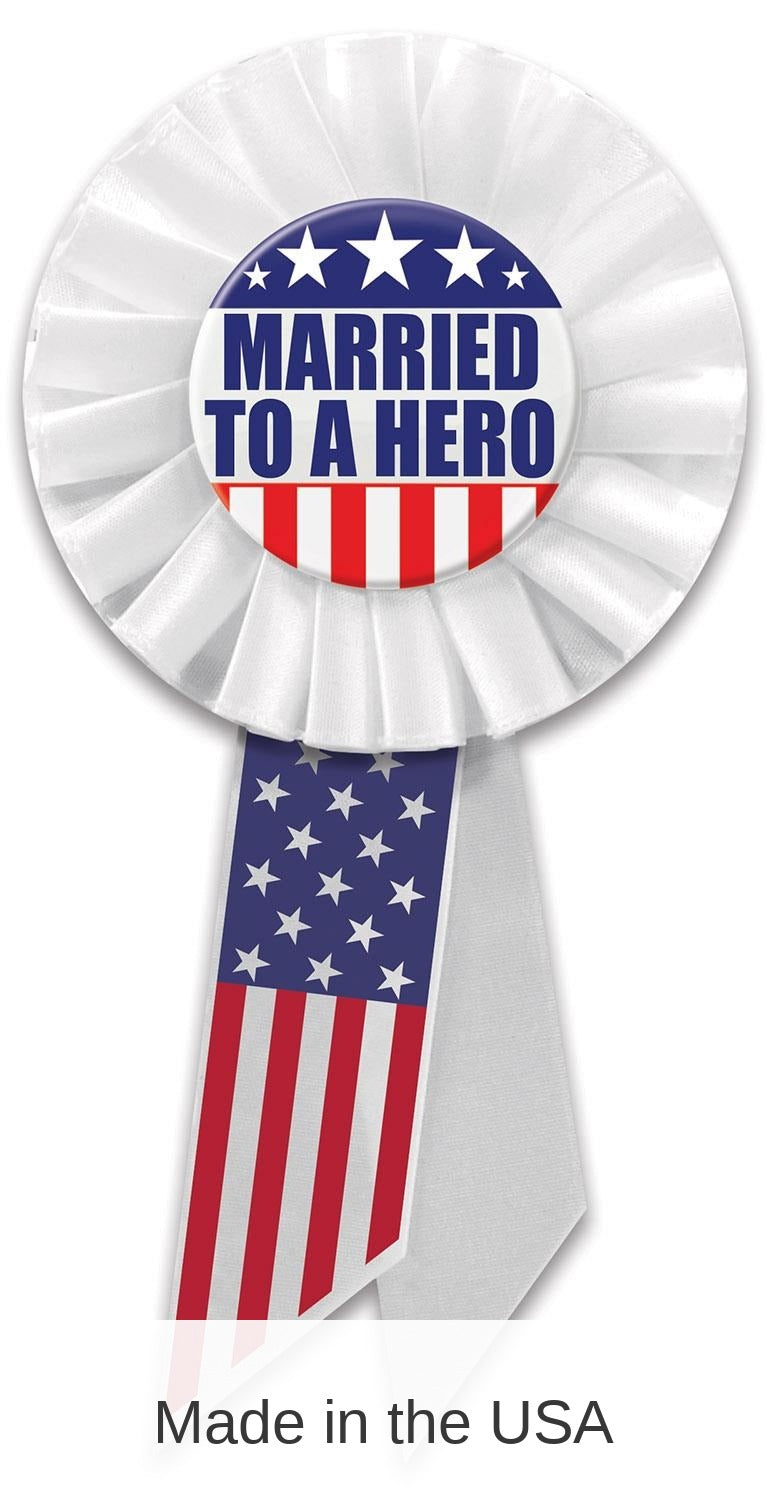 6 Pack Bulk Married To A Hero Rosette