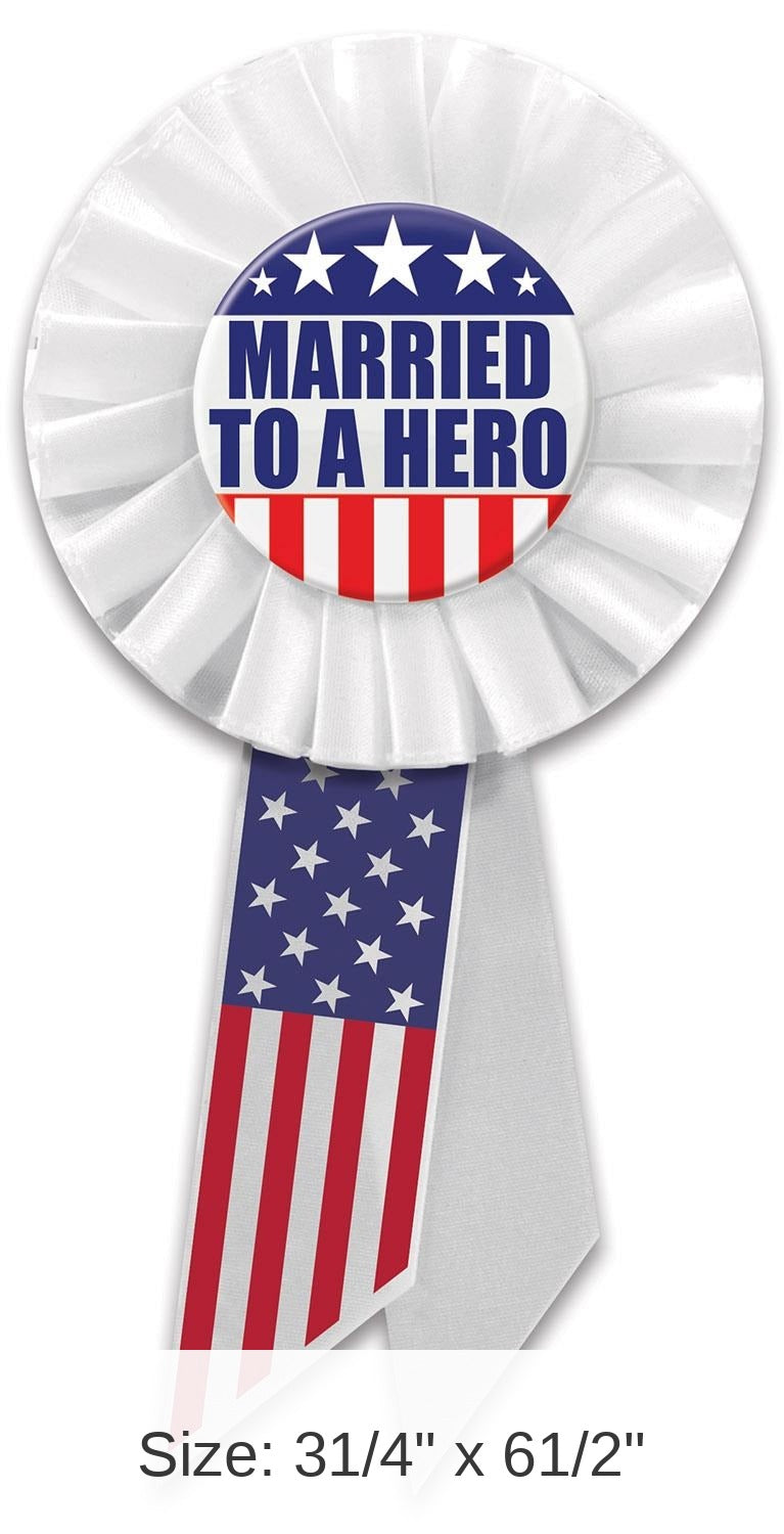6 Pack Bulk Married To A Hero Rosette