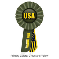 6 Pack Bulk USA Rosette- Army