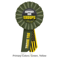 6 Pack Bulk Support Our Troops Rosette- Army