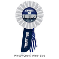 6 Pack Bulk Support Our Troops Rosette- Navy