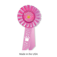 6 Pack Bulk Birthday Princess Rosette- Dark Pink With Crown