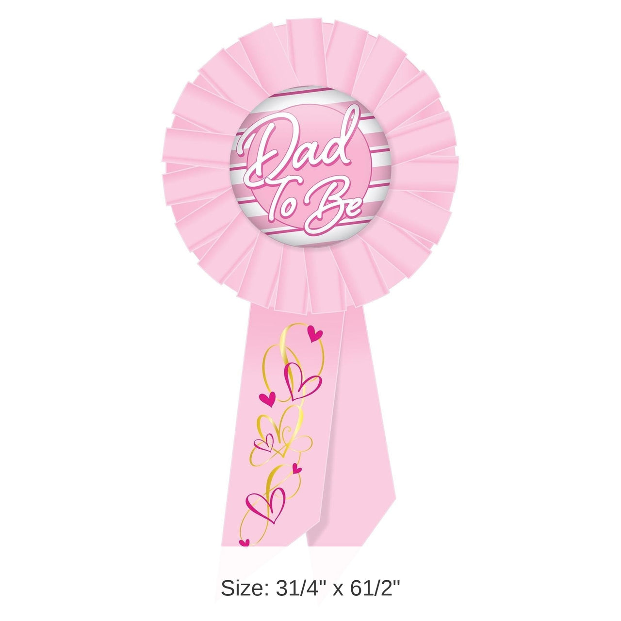 6 Pack Bulk Dad To Be Rosette - pink