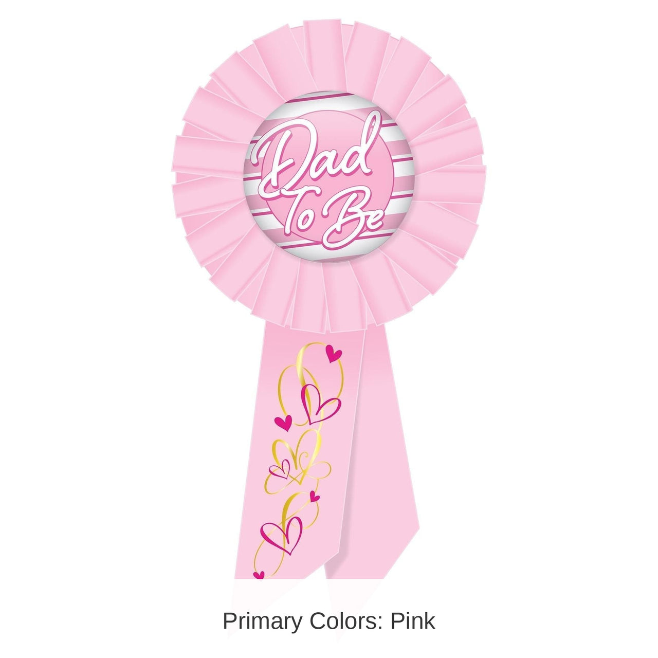 6 Pack Bulk Dad To Be Rosette - pink