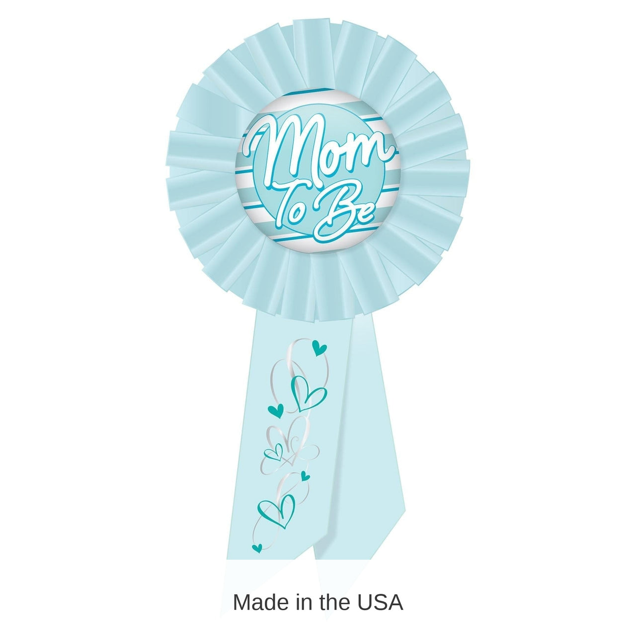 6 Pack Bulk Mom To Be Rosette - blue