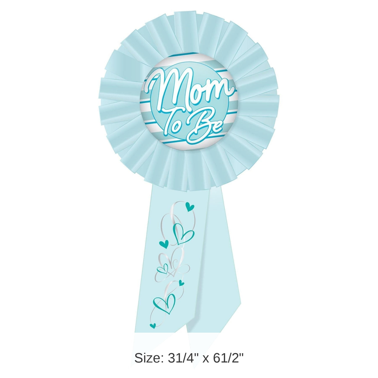 6 Pack Bulk Mom To Be Rosette - blue