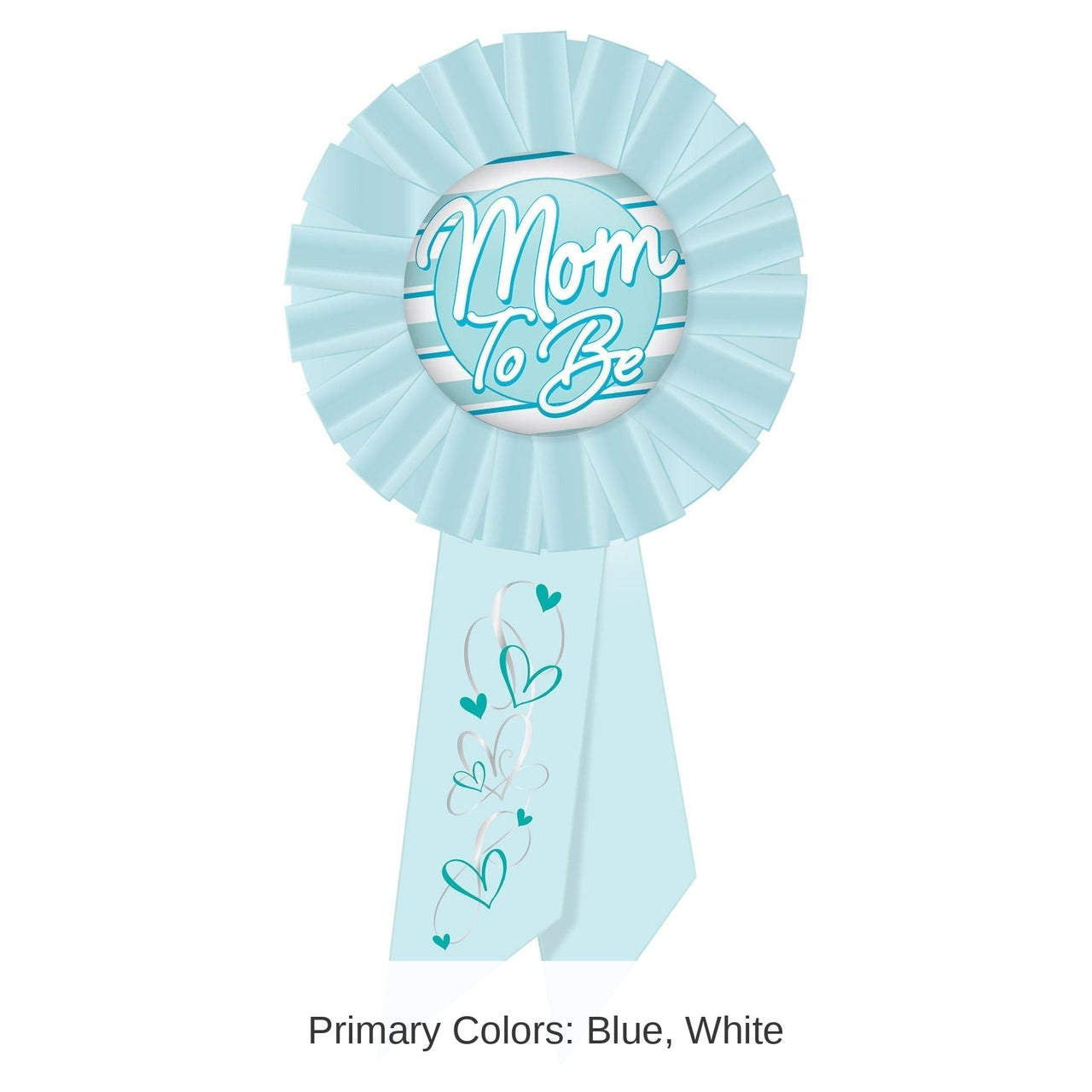 6 Pack Bulk Mom To Be Rosette - blue