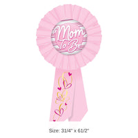 6 Pack Bulk Mom To Be Rosette - pink