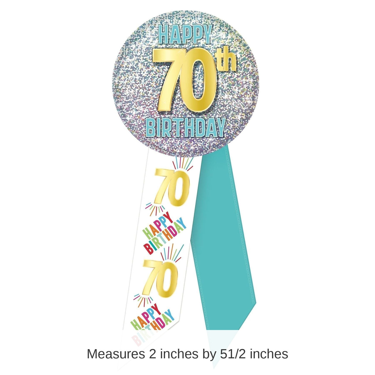 6 Pack Bulk 70th Birthday Rosette