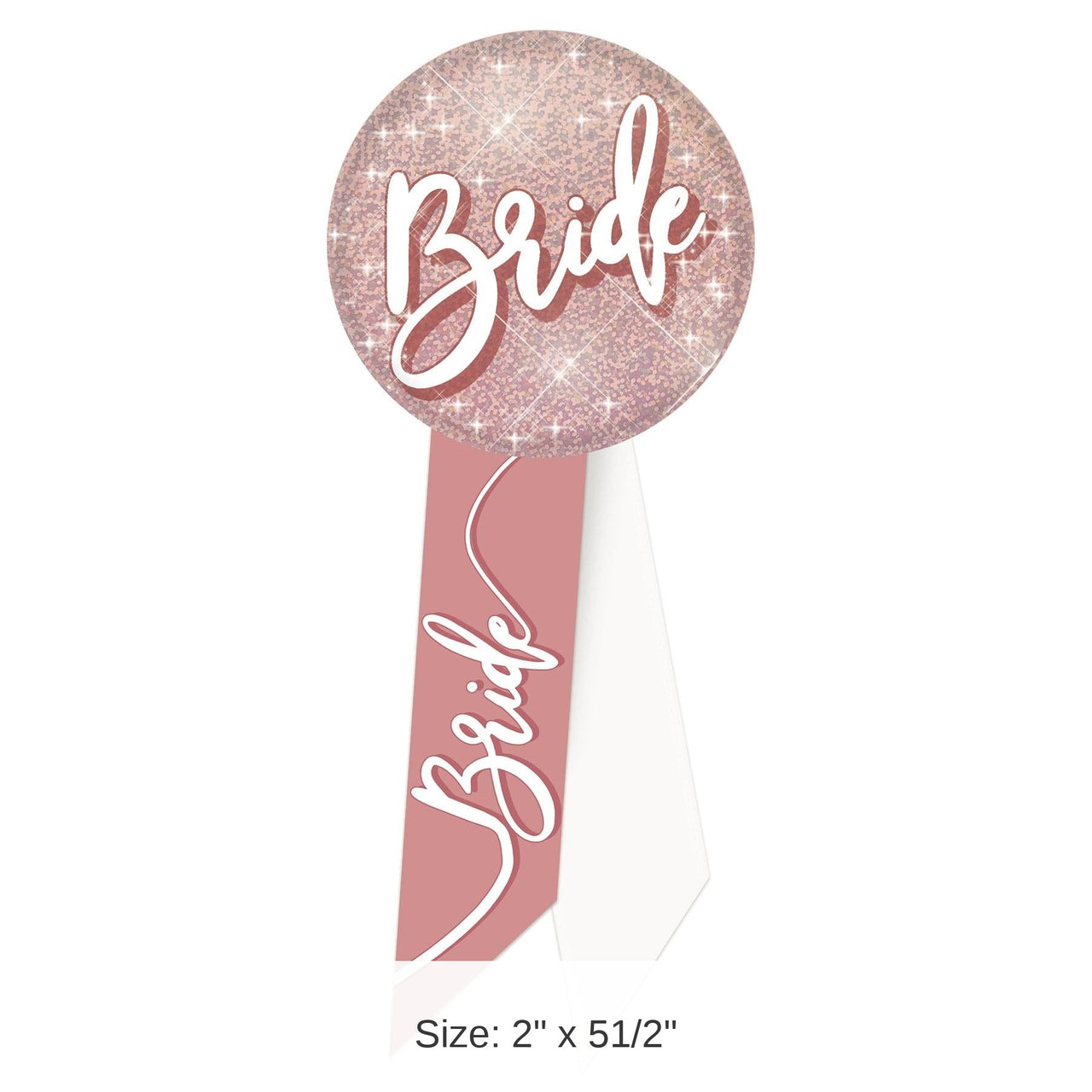 6 Pack Bulk Bride Rosette- Pink and White