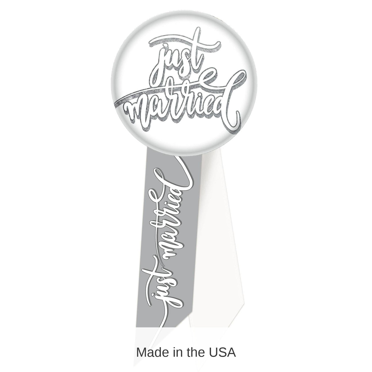 6 Pack Bulk Just Married Rosette