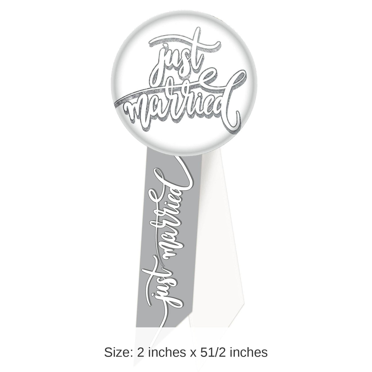 6 Pack Bulk Just Married Rosette