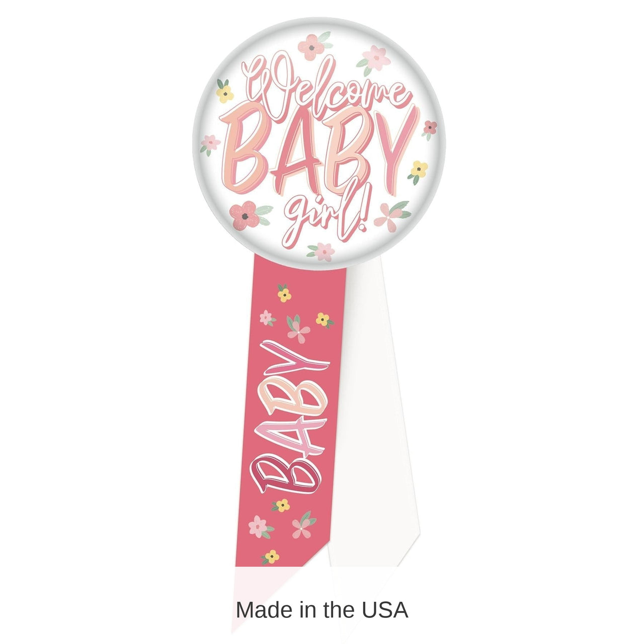 6 Pack Bulk Welcome Baby Girl! Rosette