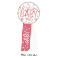 6 Pack Bulk Welcome Baby Girl! Rosette