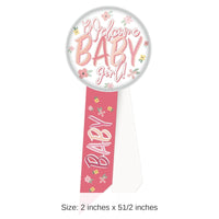 6 Pack Bulk Welcome Baby Girl! Rosette