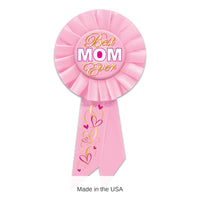 6 Pack Bulk Best Mom Ever Rosette Award Mother's Day Gift