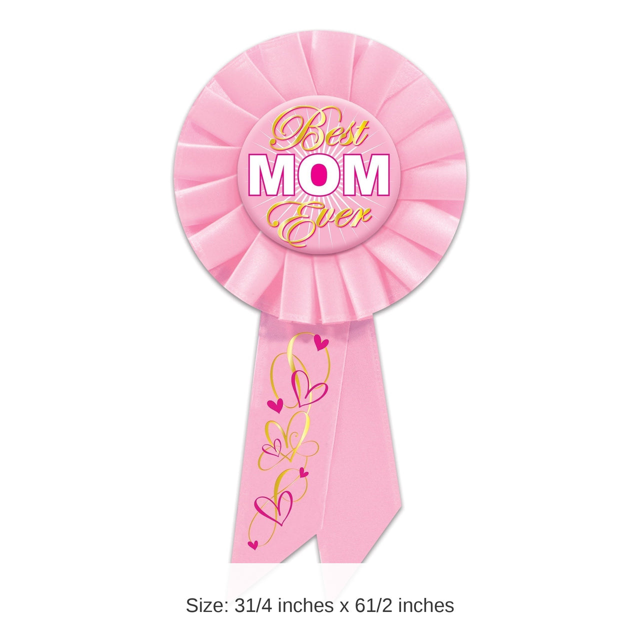 6 Pack Bulk Best Mom Ever Rosette Award Mother's Day Gift