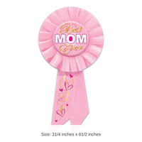 6 Pack Bulk Best Mom Ever Rosette Award Mother's Day Gift