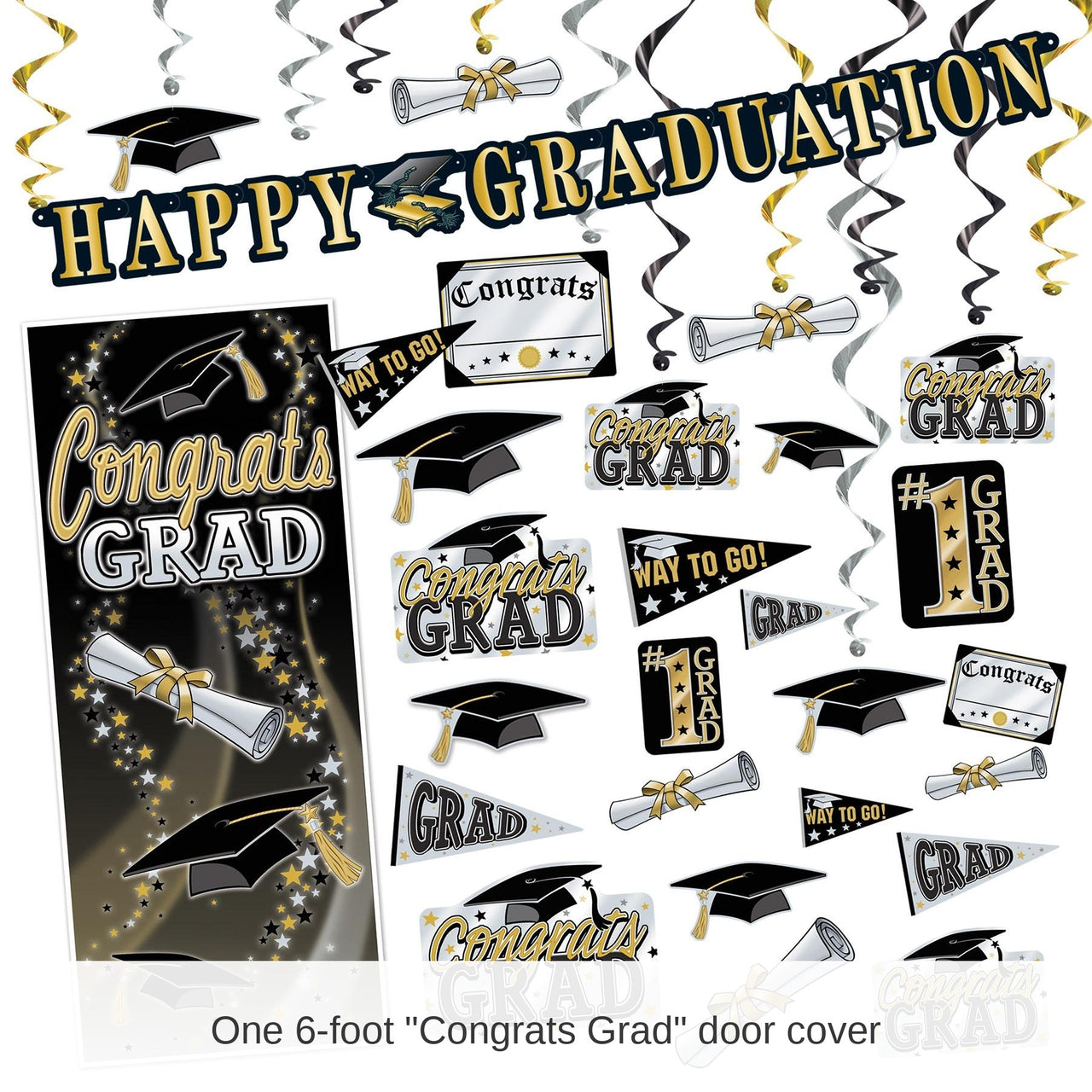 Bulk 34 Piece Graduation Party Kit