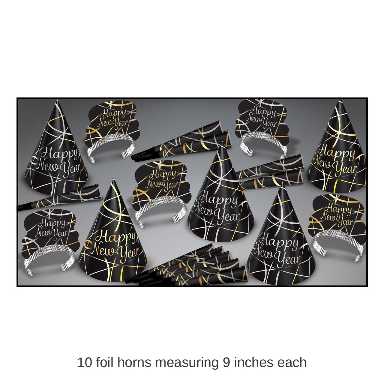 Silver & Gold Ring In The New Year Assortment for 10