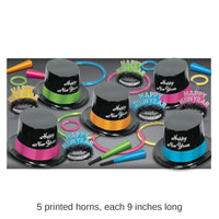 New Year's Eve Neon Glow Party Kit for 10