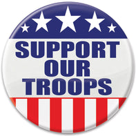 Support Our Troops Button Red-White-Blue - Bulk 6 Pack