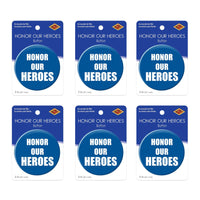 Beistle Honor Our Heroes Button (Case of 6)