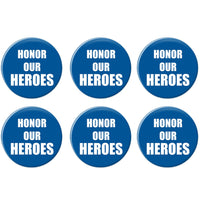 Beistle Honor Our Heroes Button (Case of 6)
