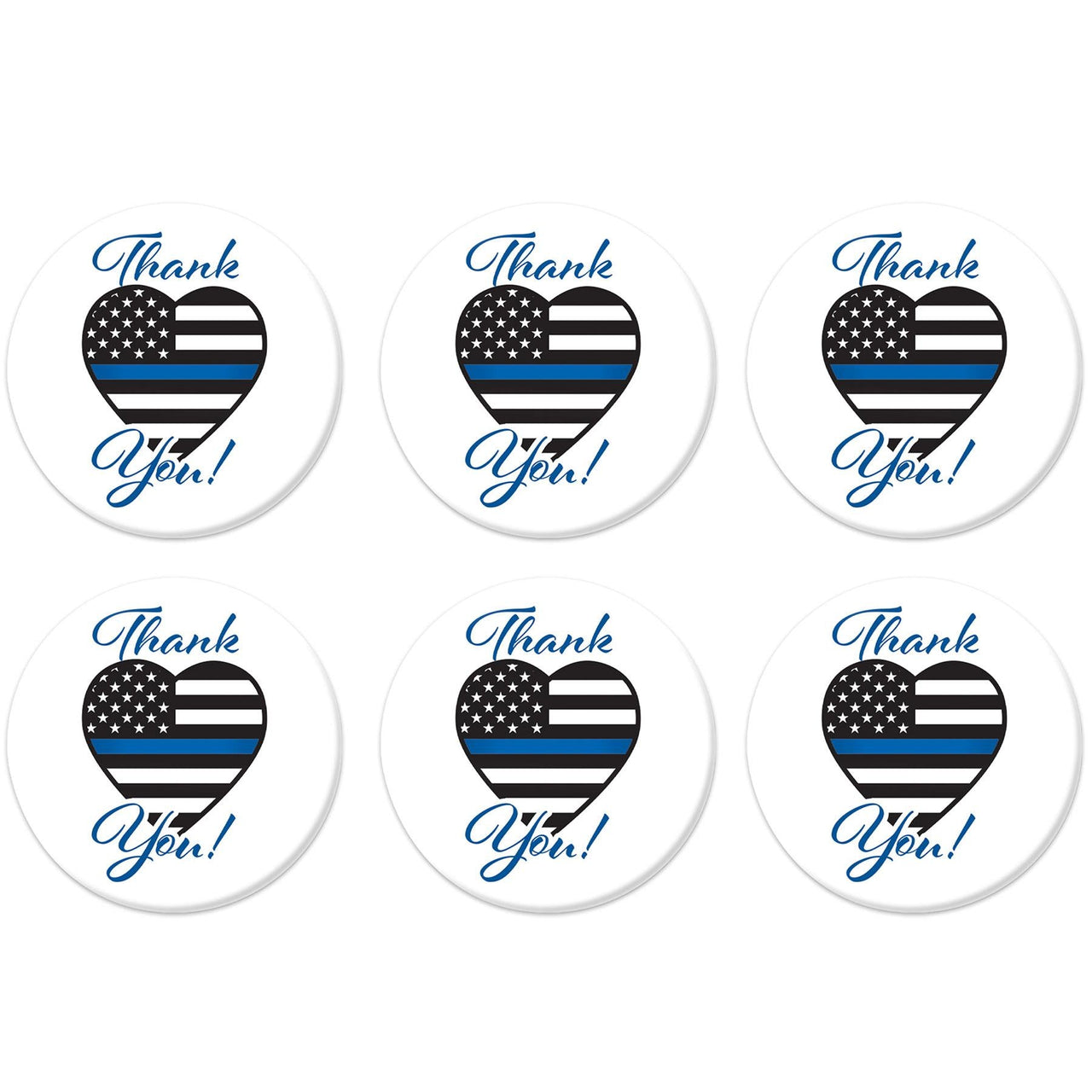 Beistle Thank You! Law Enforcement Button (Case of 6)