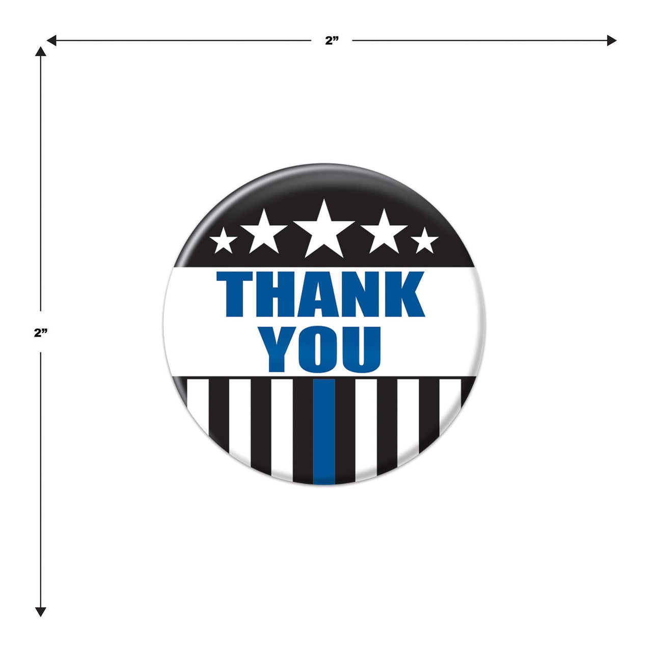 Beistle Thank You Law Enforcement Button (Case of 6)