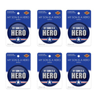Beistle My Son Is A Hero Button (Case of 6)