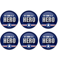 Beistle My Son Is A Hero Button (Case of 6)