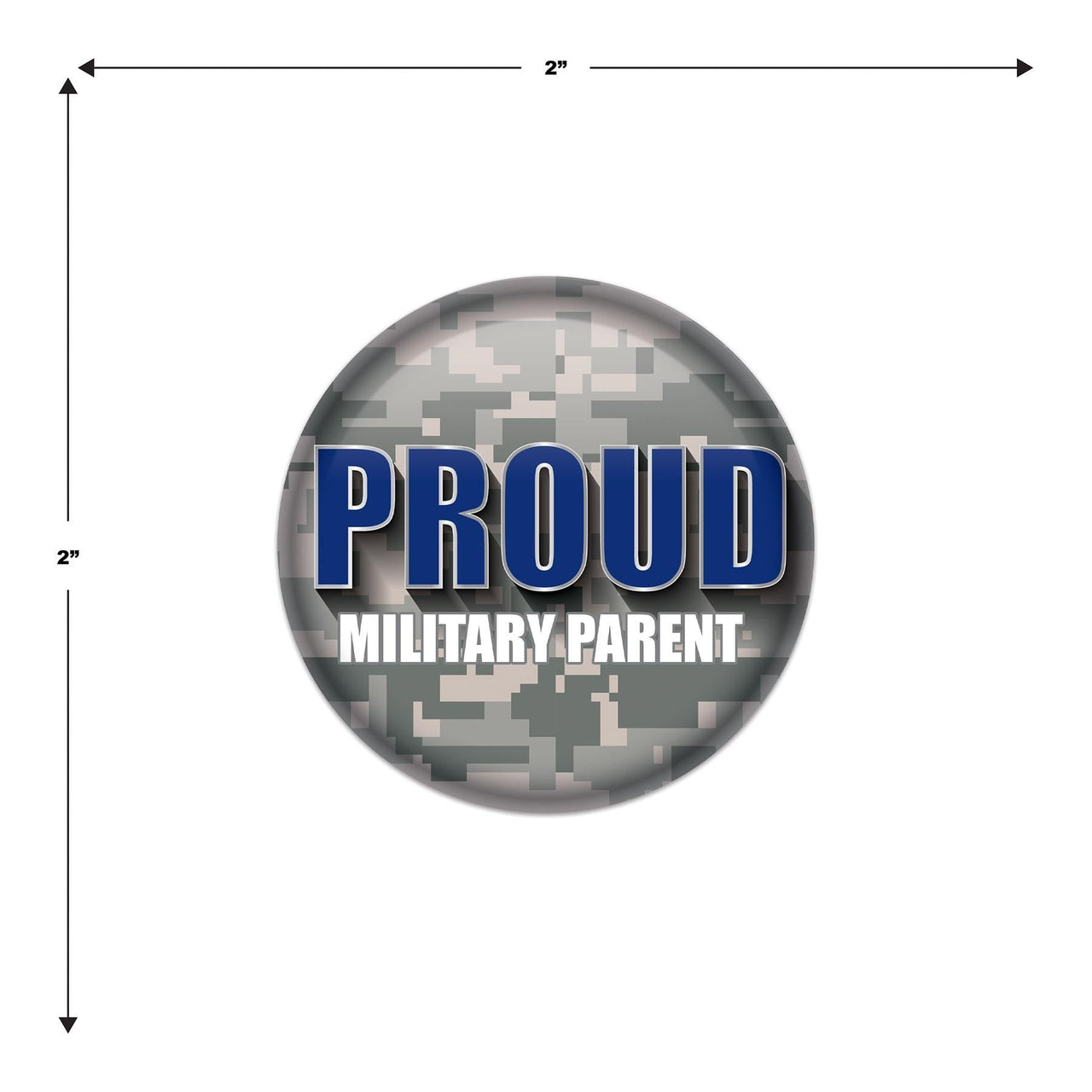 Beistle Proud Military Parent Button (Case of 6)