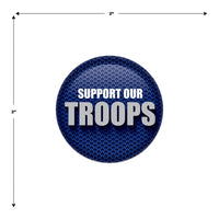 Beistle Support Our Troops Button (Case of 6)