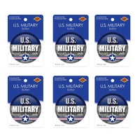 Beistle U S Military Button (Case of 6)