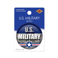 Beistle U S Military Button (Case of 6)