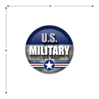 Beistle U S Military Button (Case of 6)