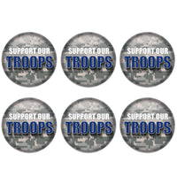Beistle Support Our Troops Button (Case of 6)